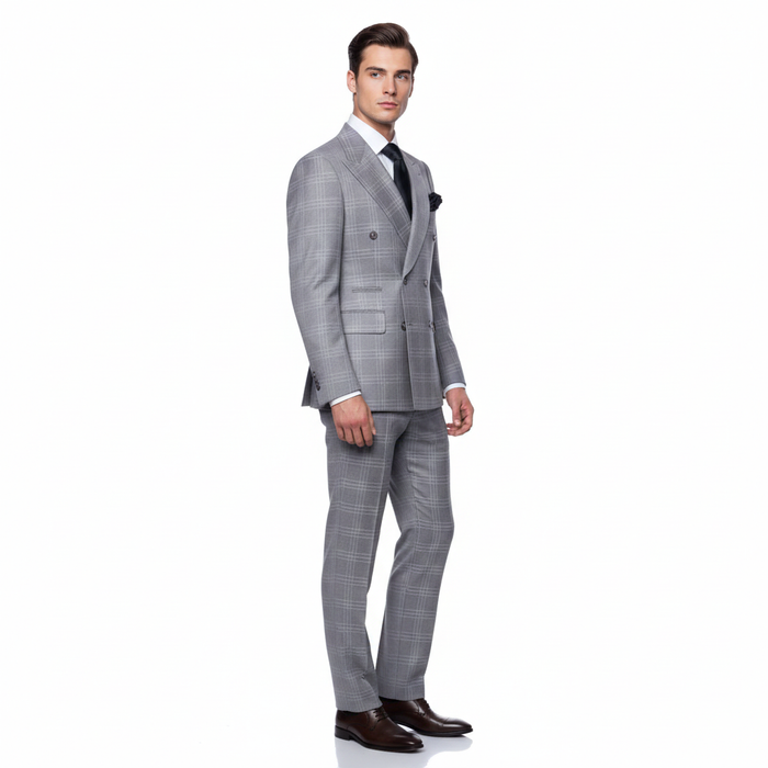 Men’s Grey Tailored Suit – Premium Milano Fit Formal & Business Wear by Rossi Man Milano RM1796