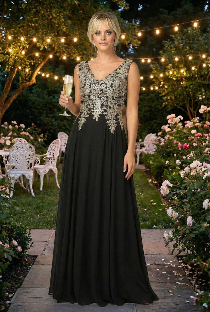 Eva USA 5233 Long Mother of the Bride Chiffon Formal Dress