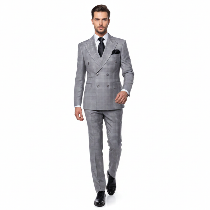 Men’s Grey Tailored Suit – Premium Milano Fit Formal & Business Wear by Rossi Man Milano RM1796