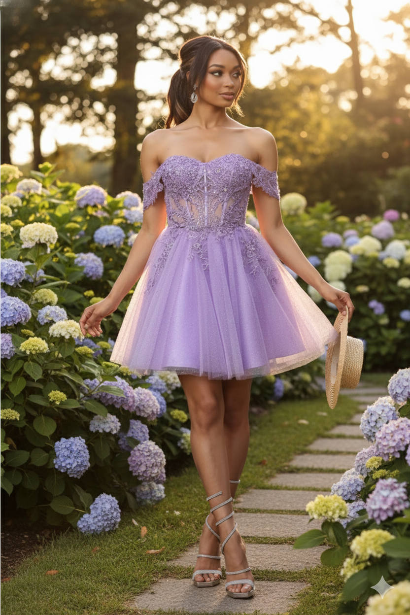 Dama Dresses for Quinceanera in Champagne Cute Quince Outfit-New Collection