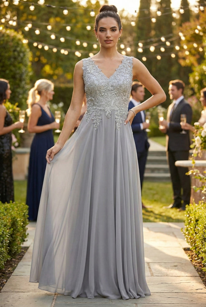 Eva USA 5233 Long Mother of the Bride Chiffon Formal Dress