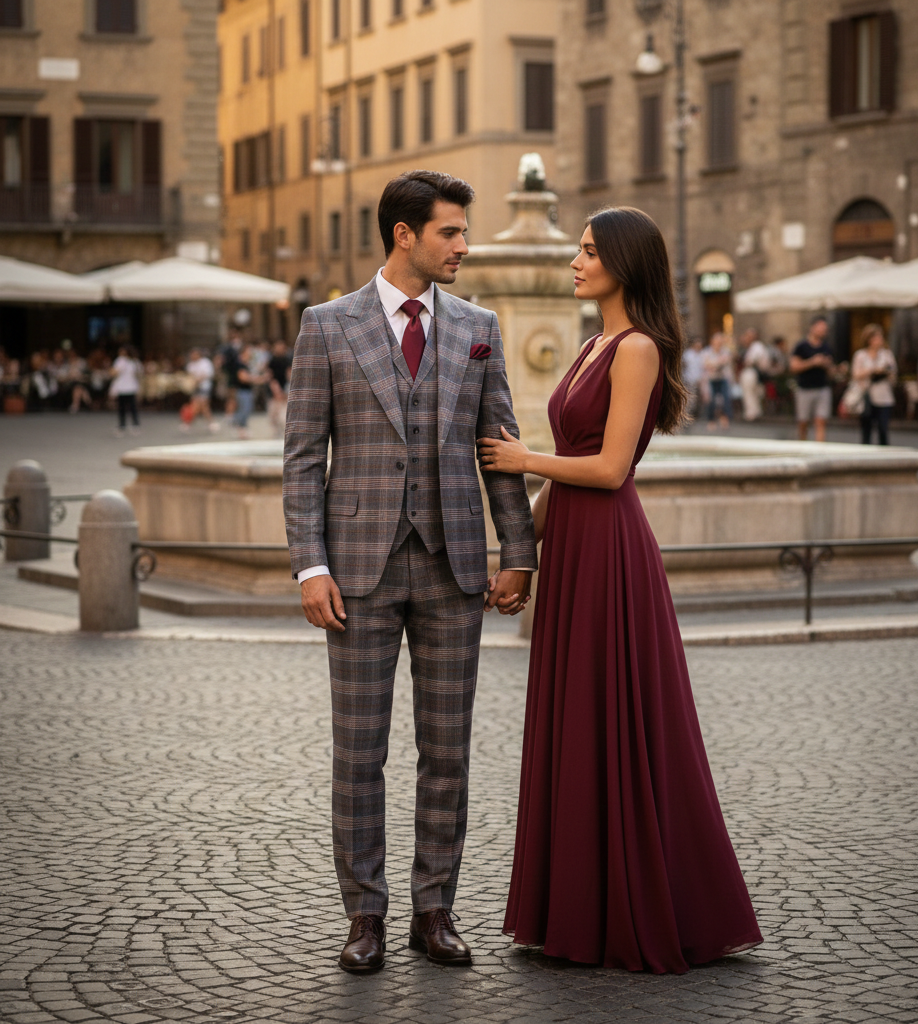 Men’s Grey Tailored Suit – Premium Milano Fit Formal & Casual Elegance by Rossi Man Sam RM2316