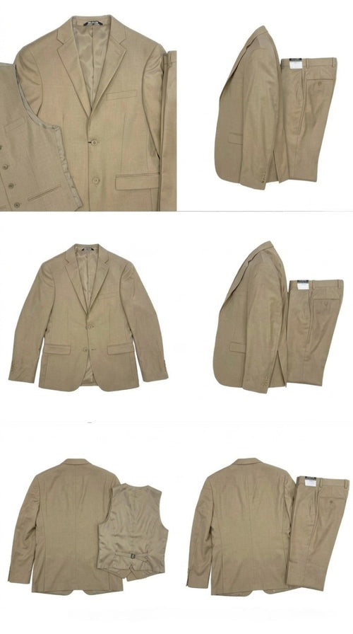 West End 9-1012S102 2PC Ultra Slim Fit Suit Beige-23