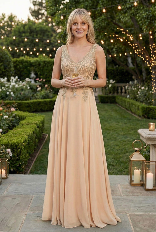 Eva USA 5233 Long Mother of the Bride Chiffon Formal Dress
