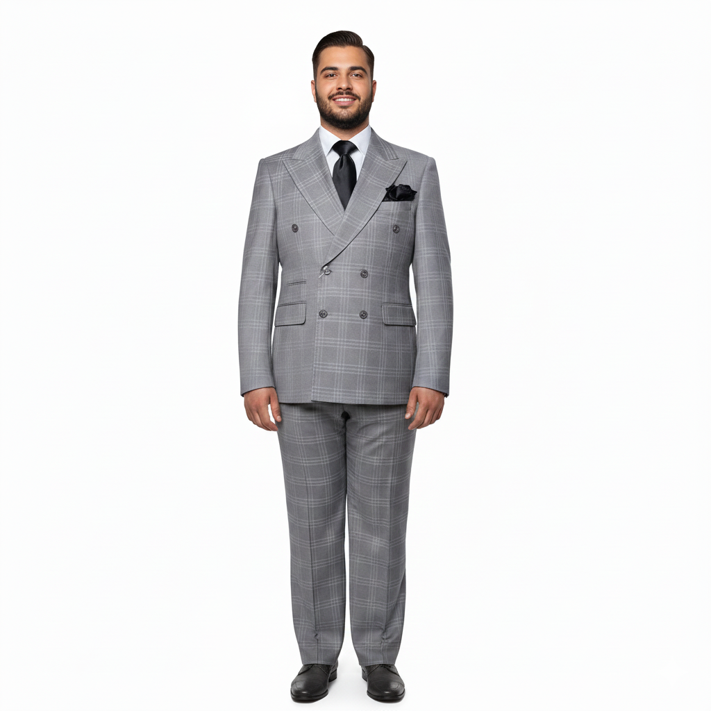 Men’s Grey Tailored Suit – Premium Milano Fit Formal & Business Wear by Rossi Man Milano RM1796