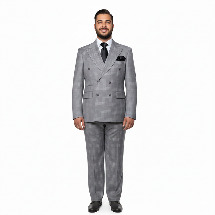 Men’s Grey Tailored Suit – Premium Milano Fit Formal & Business Wear by Rossi Man Milano RM1796