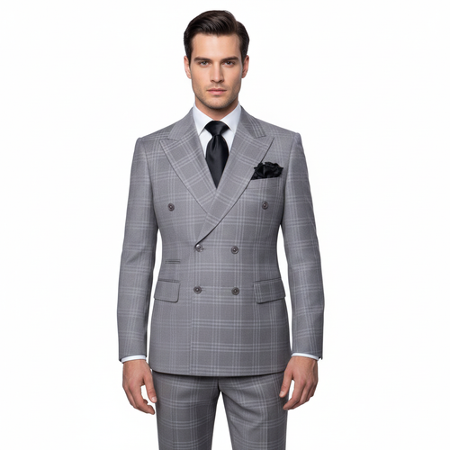 Men’s Grey Tailored Suit – Premium Milano Fit Formal & Business Wear by Rossi Man Milano RM1796