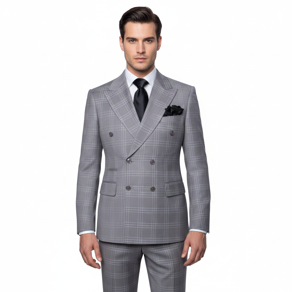 Men’s Grey Tailored Suit – Premium Milano Fit Formal & Business Wear by Rossi Man Milano RM1796