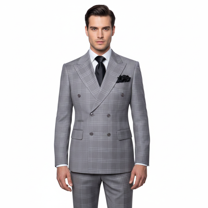 Men’s Grey Tailored Suit – Premium Milano Fit Formal & Business Wear by Rossi Man Milano RM1796