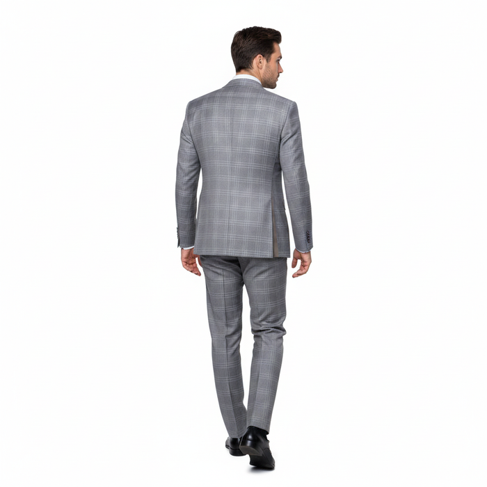 Men’s Grey Tailored Suit – Premium Milano Fit Formal & Business Wear by Rossi Man Milano RM1796