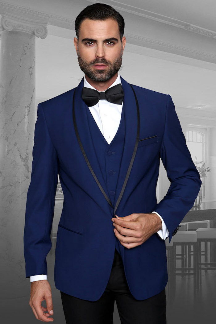 Men’s Sapphire Shawl Tuxedo with Vest