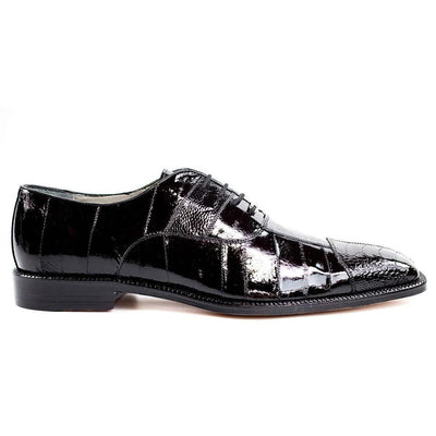 Mare Black Genuine Ostrich & Eel Oxfords by Belvedere Shoes