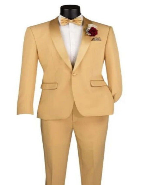 Mens Two Piece Shawl Lapel Slim Fit Tuxedo by USA Men's Outlet