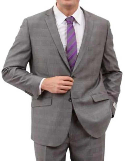 Mens Windowpane Plaid Houndstooth Jacket Suit Gray Checkered Pattern Texture Blazer - Black And White Checkered Suit by USA Men's Outlet