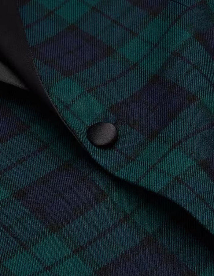 Plaid Dinner Jacket - Green Tartan Sportcoat by Menssuitsatlantain