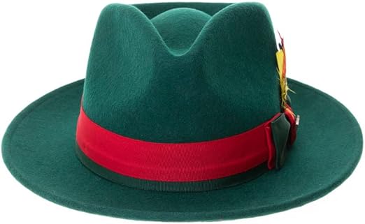 Grayson Fedora Crushable 100% Australian Wool Traveler Two Tone Green Hat USA Men's Outlet