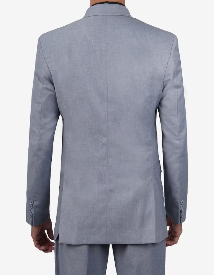 Mens Grey Two Piece Notch Lapel Jared Suit by USA Men's Outlet