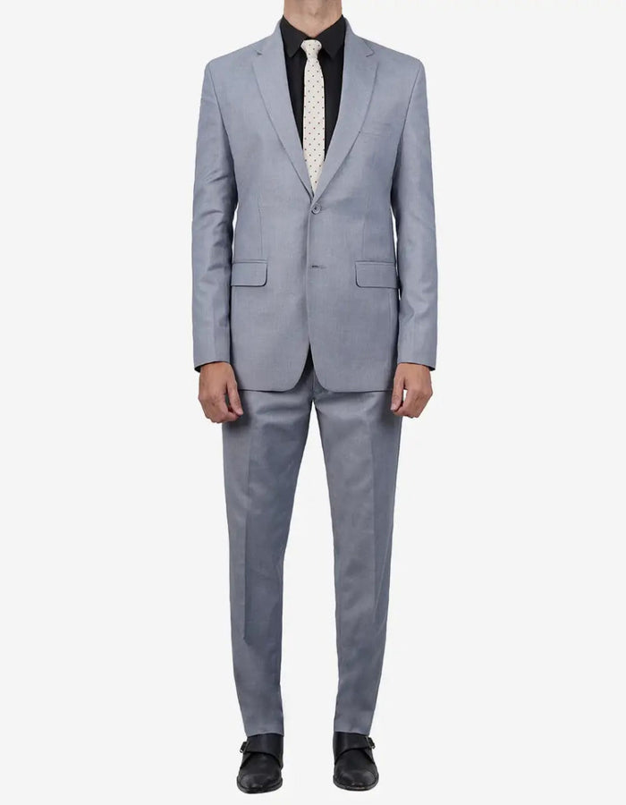 Mens Grey Two Piece Notch Lapel Jared Suit by USA Men's Outlet
