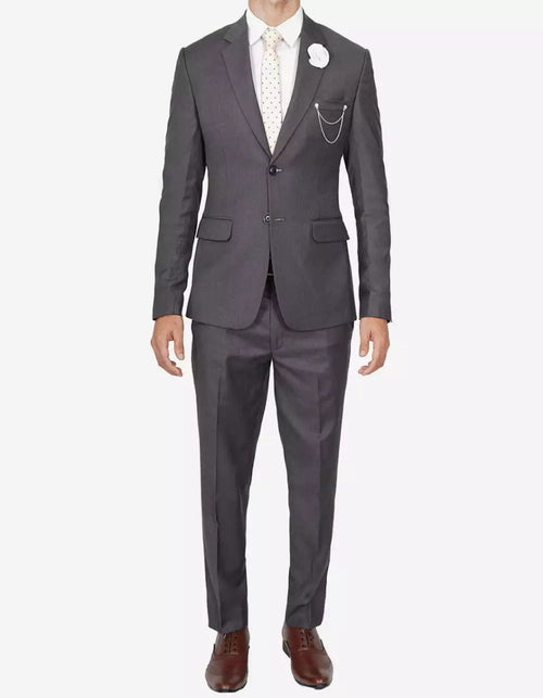 Mens Grey Two Piece Notch Lapel Jerome Suit by USA Men's Outlet
