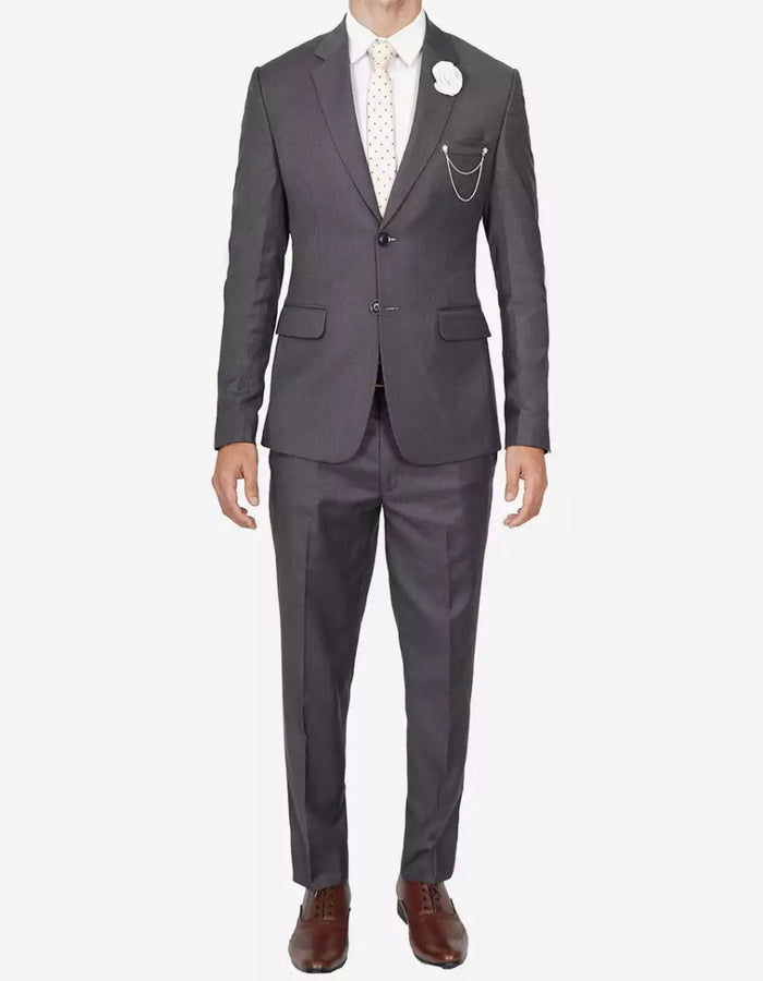 Mens Grey Two Piece Notch Lapel Jerome Suit by USA Men's Outlet