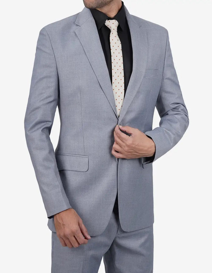 Mens Grey Two Piece Notch Lapel Jared Suit by USA Men's Outlet