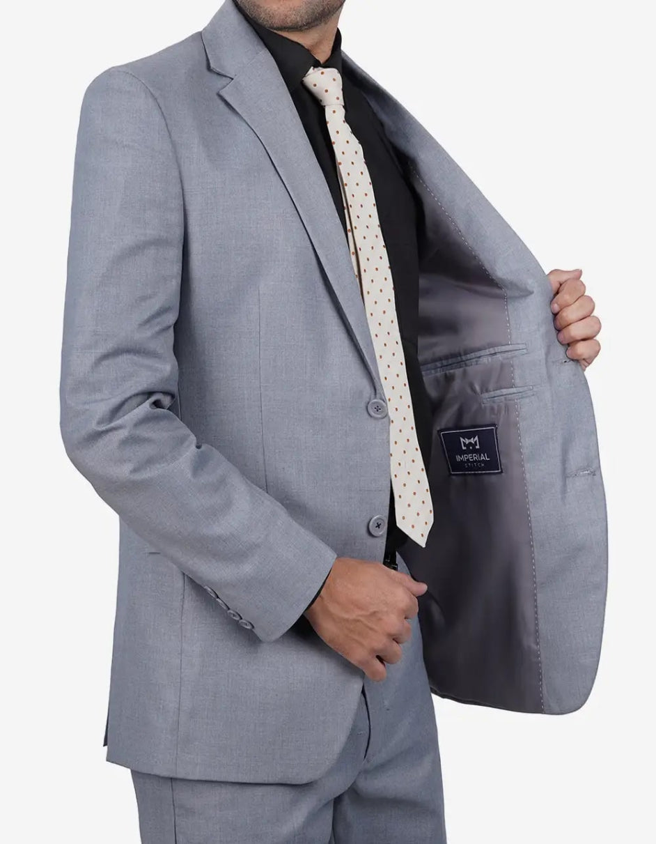 Mens Grey Two Piece Notch Lapel Jared Suit by USA Men's Outlet