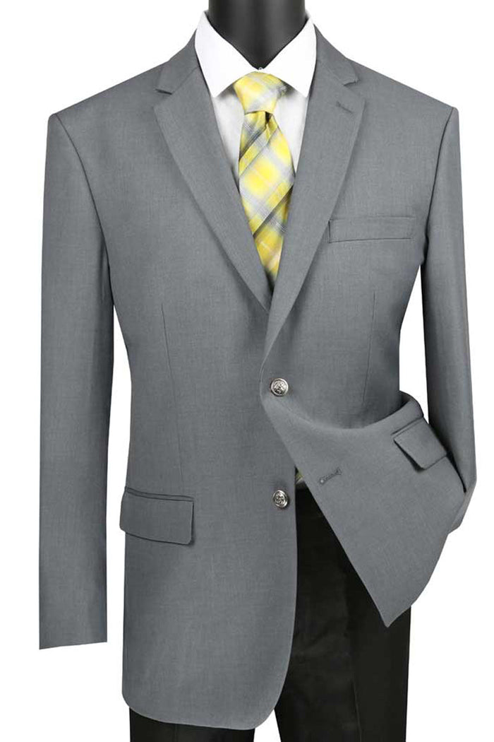Mens Classic Wool Feel Blazer Sports Coat in Burgundy by Vinci