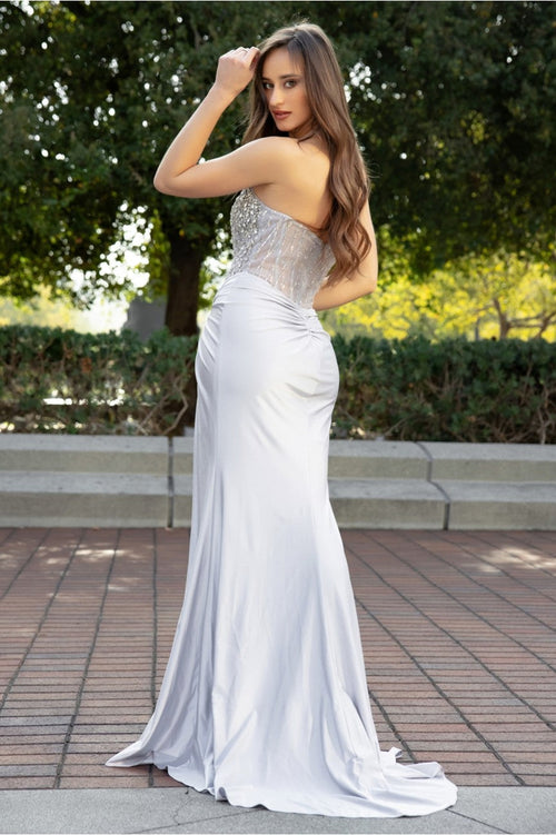 High Couture HC1015 Prom Long Fitted Formal Beaded Evening Dress