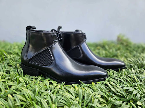 Carrucci Hand Burnished Calfskin Lace-up Boot