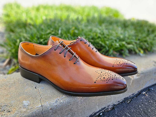 Carrucci Hand Burnished Wholecut Calf Oxford
