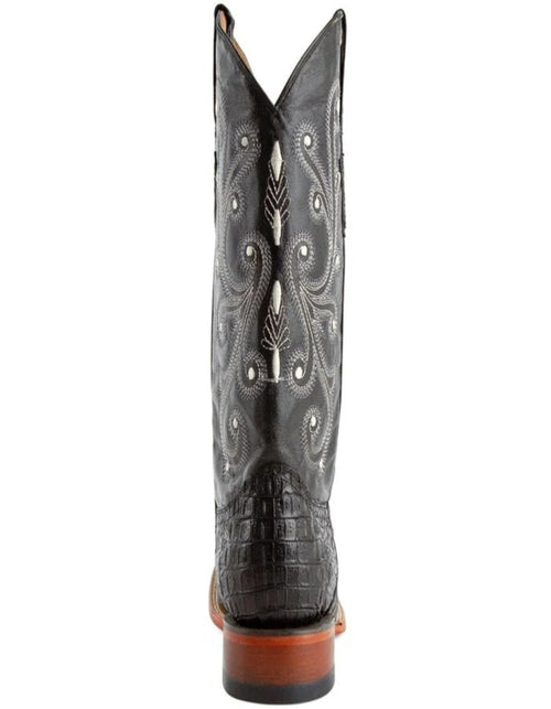 Men's Ferrini Caiman Crocodile Print Boots Handcrafted Black Ferrini USA
