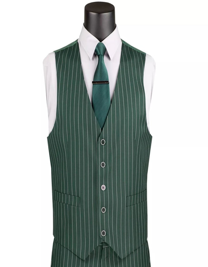 Mens Big and Tall Hunter Green Gangster Three Piece Classic Fit Suit USA Men's Outlet