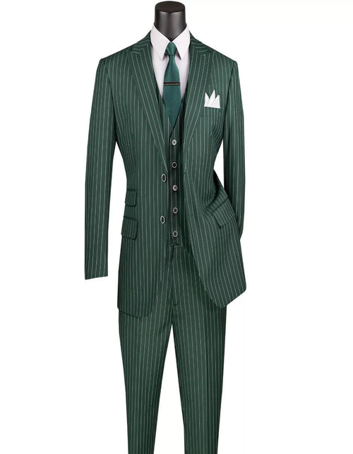 Mens Big and Tall Hunter Green Gangster Three Piece Classic Fit Suit USA Men's Outlet