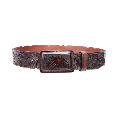 Cinto Vaquero de Cuero Cincelado Original