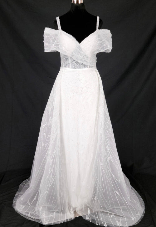 Chicas 17990 Glitter Evening A-Line Sweetheart Floor-Length Shimmer Satin Dress