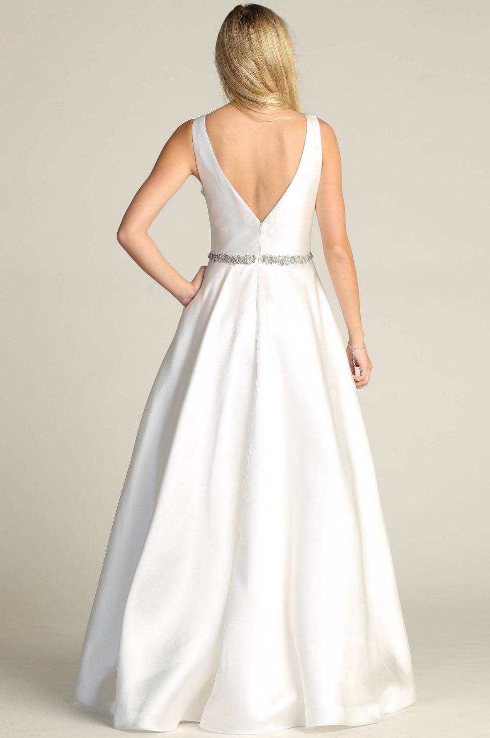 Chicas CC3021 Long Floor-Length Formal Style Taffeta Dress
