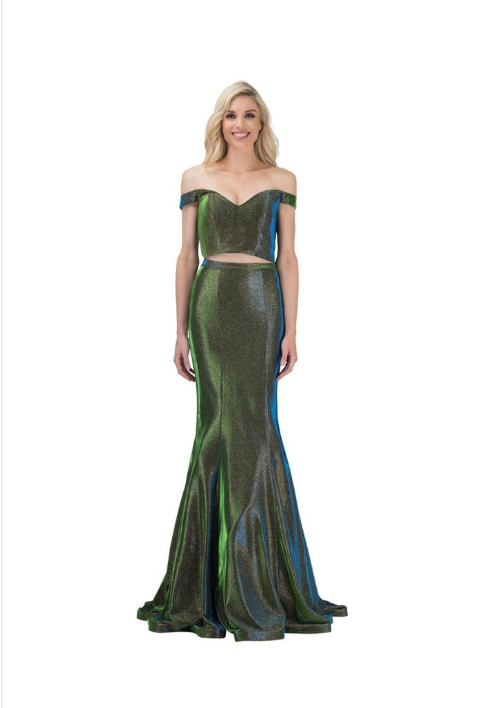 Chicas BT9020 Mermaid Off-Shoulder Chic Style Fabric Dress