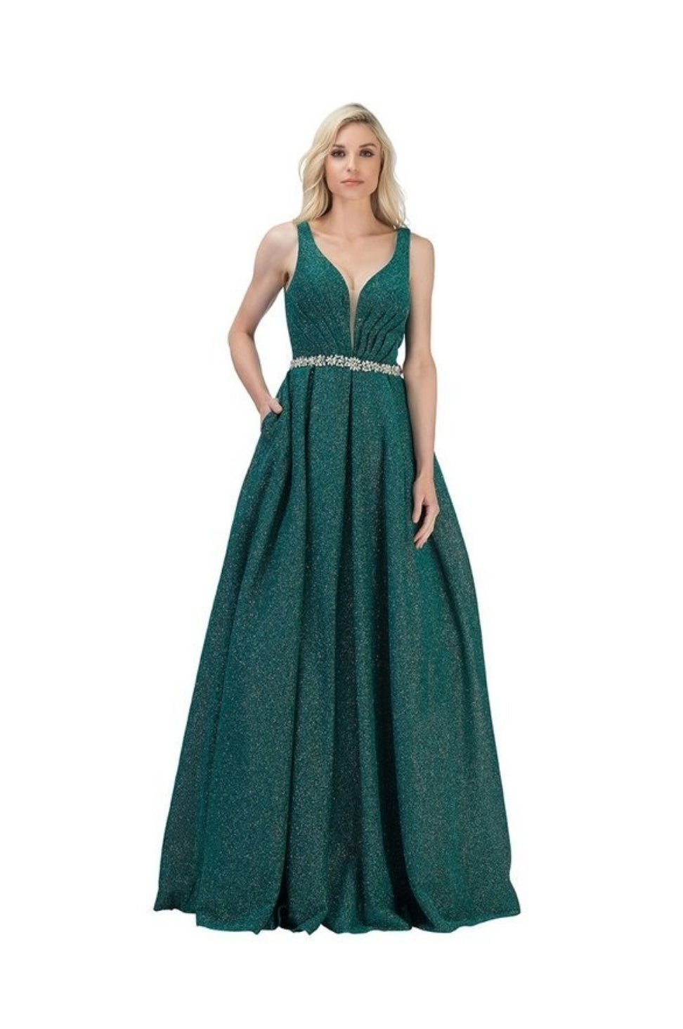 Chicas BT9027 Butterfly Long Floor-Length Formal Style Fabric Dress
