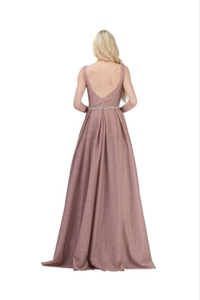 Chicas BT9027 Butterfly Long Floor-Length Formal Style Fabric Dress