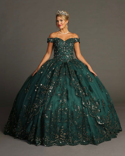 Chicas HF3072 Metallic Royal BallDress Sweetheart Tulle Dress