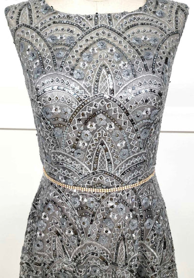 Chicas J028 Cocktail Royal A-Line Sleeveless Short Sequin Fabric Dress