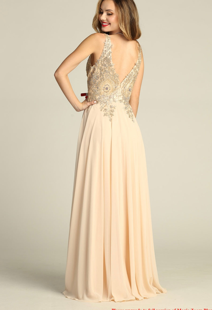 Chicas DM4006 Elegant Evening Black A-Line Sleeveless Floor-Length Chiffon Dress
