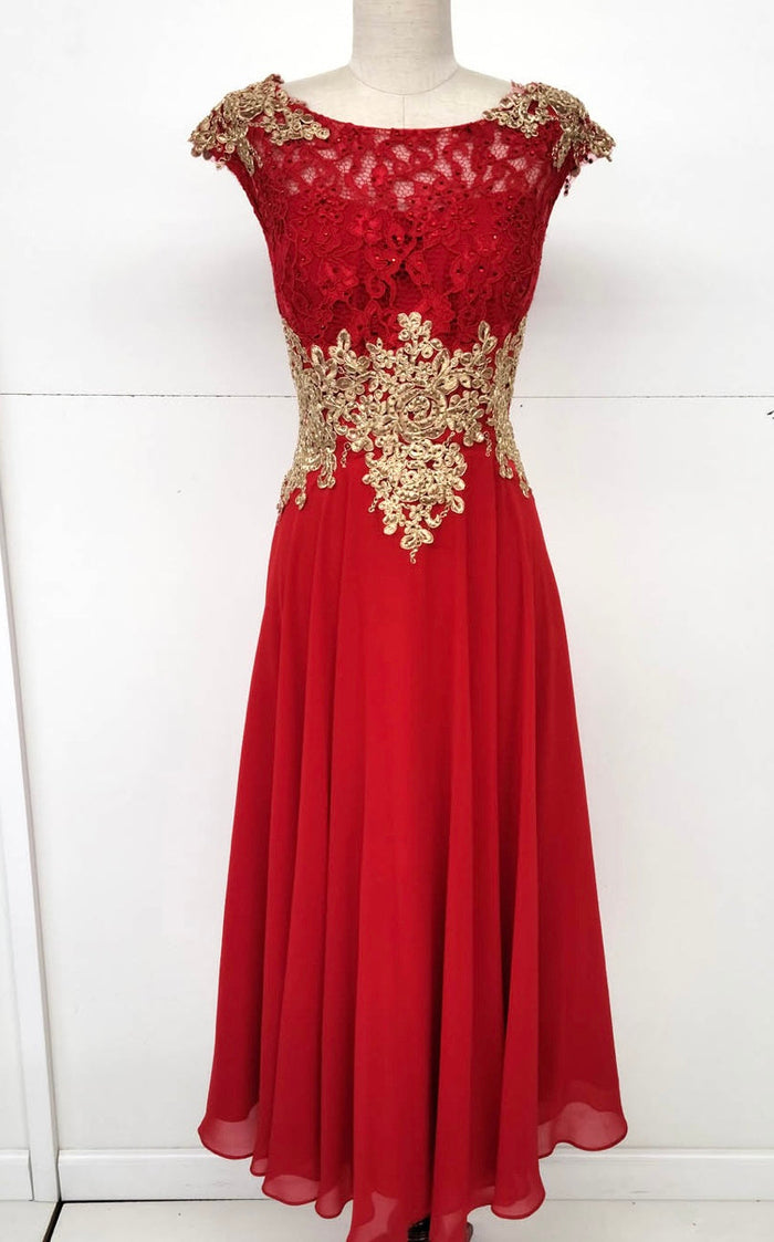 Chicas C7542 Elegant Bridal Navy A-Line Illusion Floor-Length Chiffon Dress