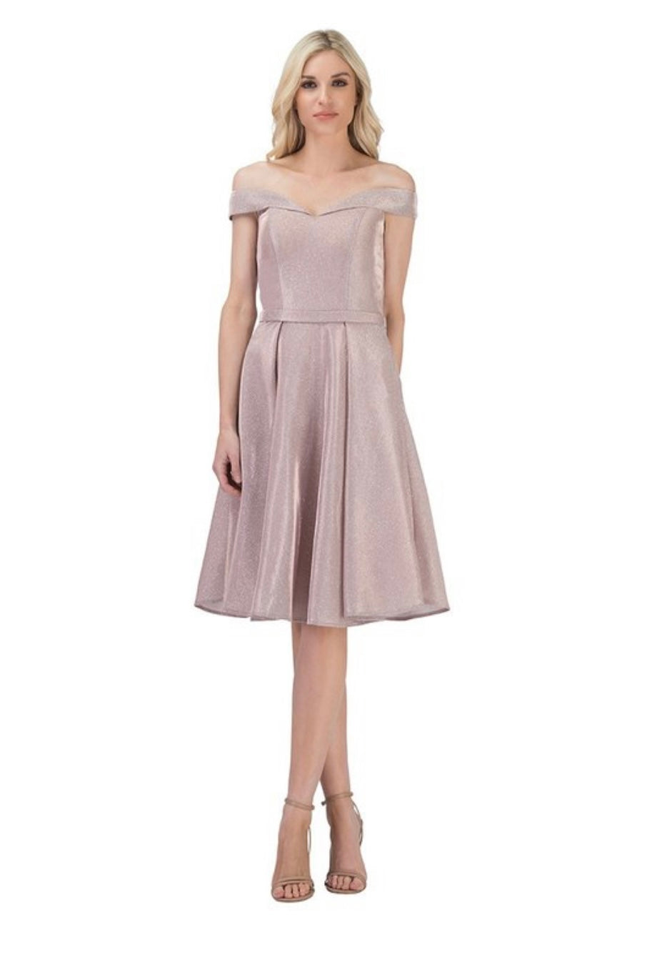 Chicas C7518 Elegant Cocktail Blue A-Line Sweetheart Short Fabric Dress