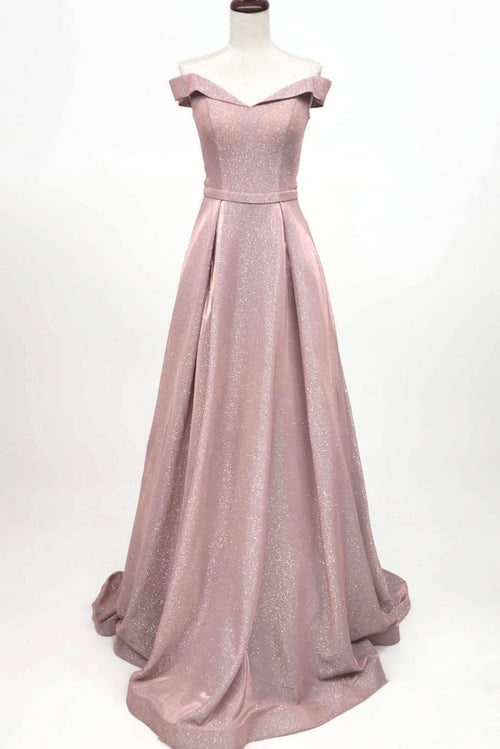 Chicas BT9017 Elegant Glitter Formal Blue BallDress Floor-Length Fabric Dress