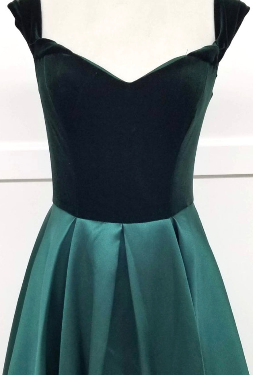 Chicas C7062 Elegant Evening Navy A-Line Sweetheart Floor-Length Satin Dress