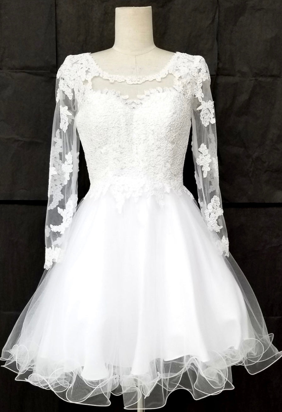 Chicas DM4003 Printed Royal A-Line Illusion Floral Long Tulle Dress