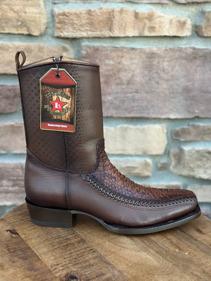 Men's Los Altos Boots Python 7X Toe Porto Brown