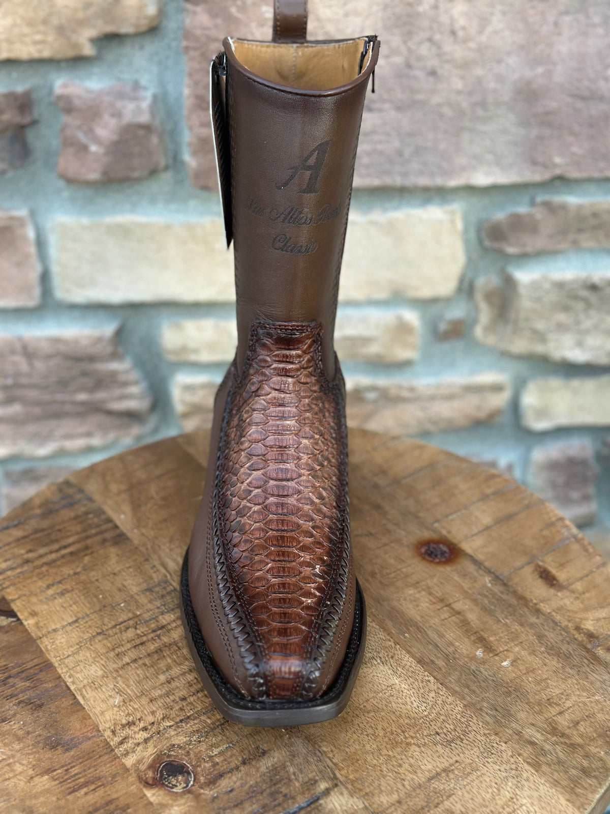 Men's Los Altos Boots Python 7X Toe Porto Brown