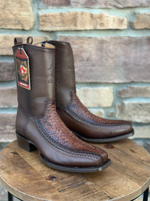 Men's Los Altos Boots Python 7X Toe Porto Brown